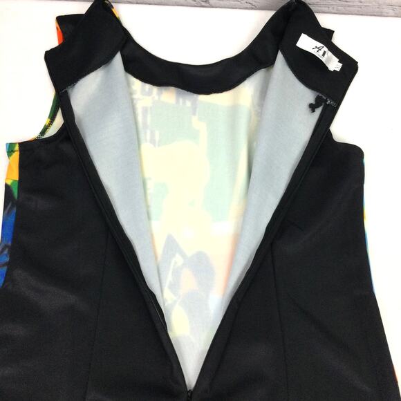 A1 Studios All Over Multicolor City Graphic Bodycon Streetwear Dress Junior XL - Picture 9 of 12